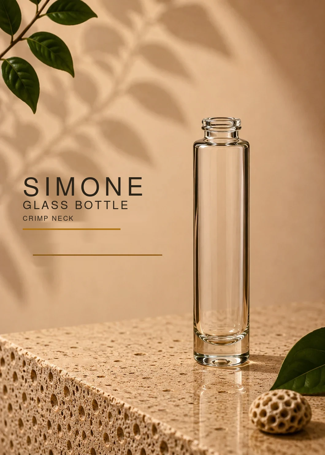 Simone Glass Bottle - Crimp Neck