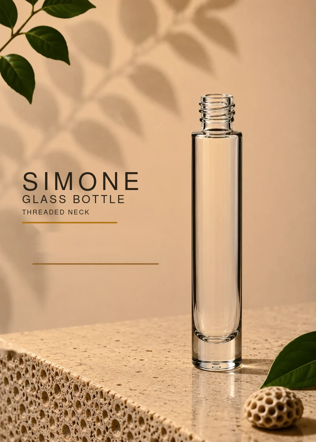 Simone Glass Bottle - Threaded Neck